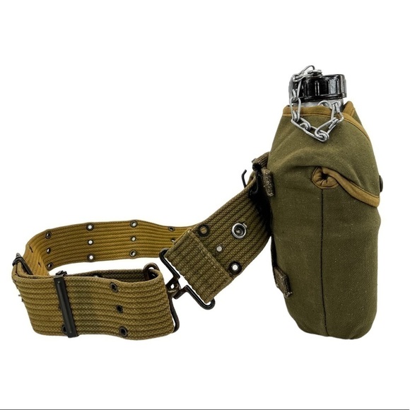 Vintage U.S. Military Henri Brun Clermont-FD Canteen and Gear Belt - Picture 1 of 15